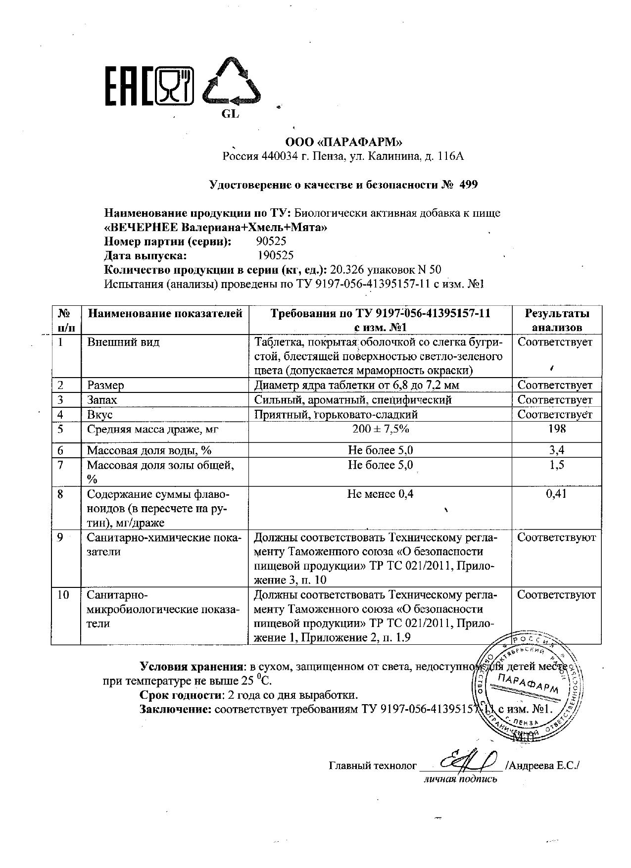 Паспорт №052025